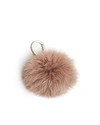 Etienne Aigner Pom-pom Bag Charm In Funghi/silver