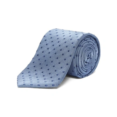 Chester Barrie Coloured Polka Dot Tie In Blue