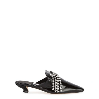 Miista Claudine Embellished Leather Mules In Black