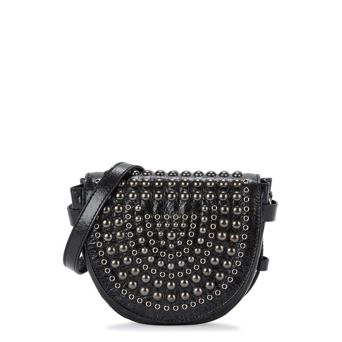 Redv Small Studded Black Leather Cross-body Bag | ModeSens