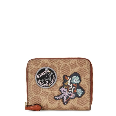 Coach Monogrammed Leather Wallet In Brown