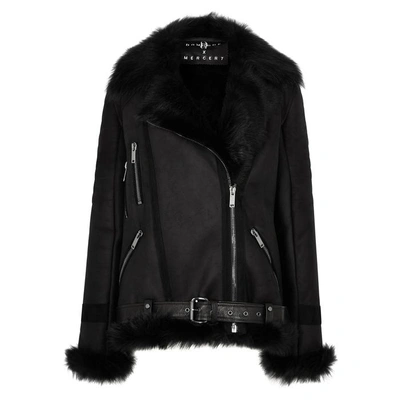 Dom Goor X Mercer7 Black Shearling-lined Leather Jacket