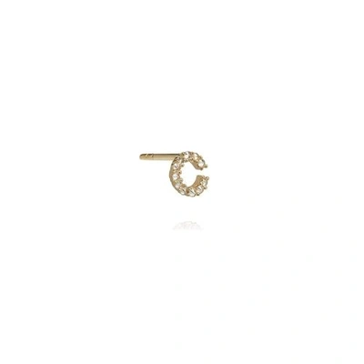 Annoushka Yellow Gold And Diamond Initial C Single Stud Earring