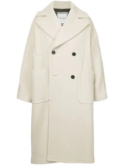 Wooyoungmi Ecru Oversized Wool-blend Coat In White