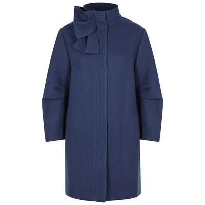 Paule Ka Dark Blue Wool-blend Coat