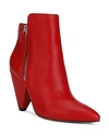 Kenneth Cole Women's Galway Leather High-heel Booties In Red