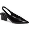 Donald Pliner Women's Gema Pointed Toe Patent Leather Mid-heel Pumps In Black Patent Leather
