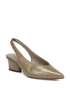 Donald Pliner Women's Gema Pointed Toe Patent Leather Mid-heel Pumps In Taupe