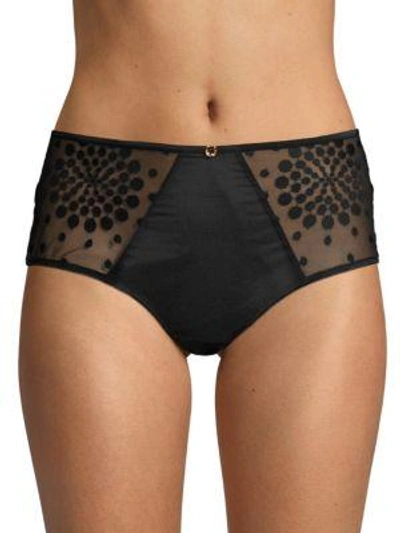 Chantelle Etoile Embroidered High-rise Briefs In Black