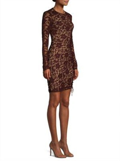 Bailey44 Disinformation Lace Sheath Dress In Port