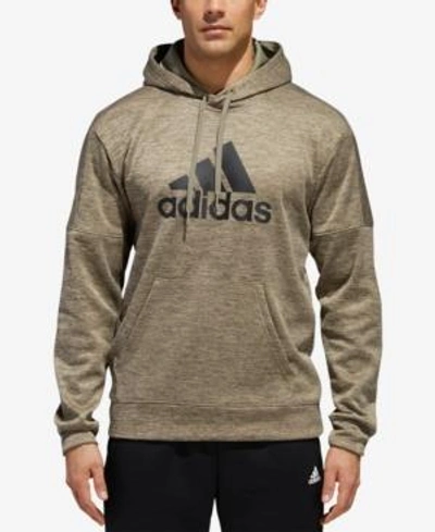 Adidas Originals Adidas Men's Team Issue Heathered Fleece Hoodie In Trace Cargo