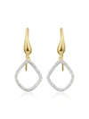 Monica Vinader Gold Plated Vermeil Silver Riva Kite Diamond Earrings