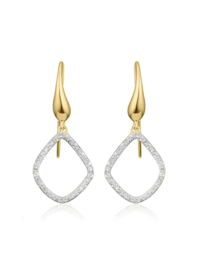 Monica Vinader Gold Plated Vermeil Silver Riva Kite Diamond Earrings