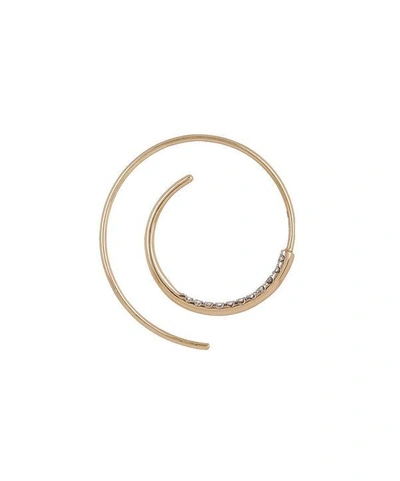 Maria Black Gold Diamond Spiral Earring