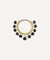 Maria Tash 18ct 8mm Black Diamond Coronet Single Hoop Earring In Gold