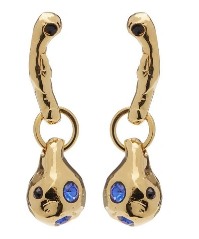 Marni Gold-tone Metal Gemstone Drop Earrings