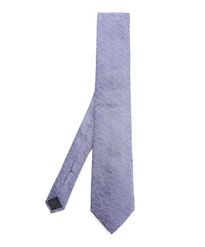Simon Carter West End Autumn Leaves Silk Tie In Blue