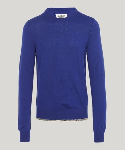 Maison Margiela Wool-blend Jumper In Royal Blue