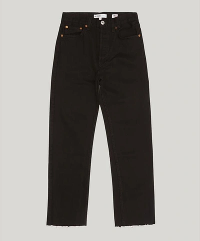 Re/done Stove Pipe Jeans In Black