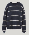 Acne Studios Rhira Thin Striped Knitted Jumper In Navy