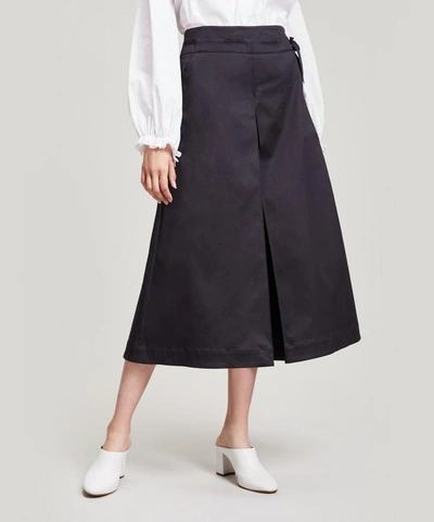 Palmer Harding Sundance Pleated Cropped Culottes In Black