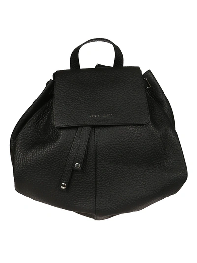 Orciani Classic Flap Backpack In Black