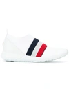 Moncler Slip-on Stripe Front Sneakers In White