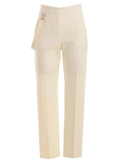 Max Mara High Waisted Trousers In Bianco