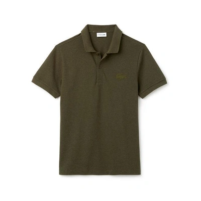 Lacoste Men's Regular Fit Cotton Petit Piqué Polo In Brown