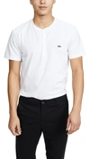 Lacoste Regular Fit Henley T-shirt In White