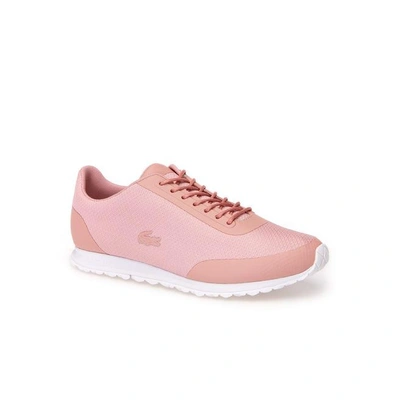 Lacoste Women's Helaine Runner Textile Trainers In Pink/white