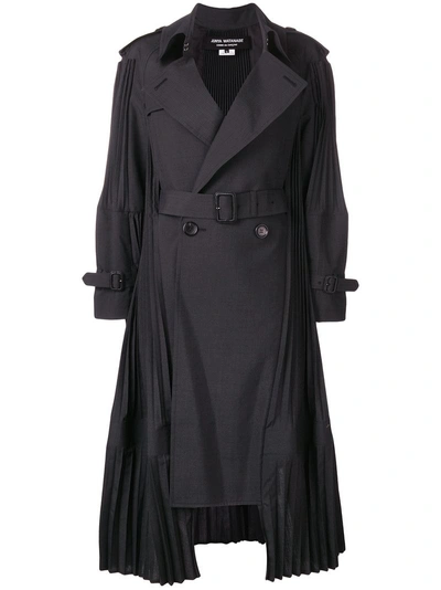 Junya Watanabe Pleated Trench Coat - Black