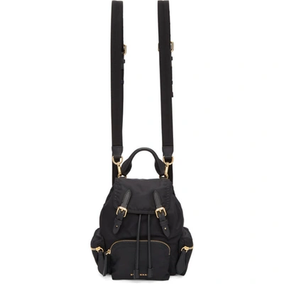 Burberry Prorsum Small Leather-trim Nylon Rucksack Backpack In Black