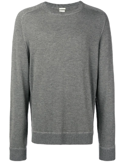 Massimo Alba Crew-neck Cashmere Sweater In Grey