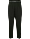 Yoshiokubo Cropped Tailored Trousers - Black