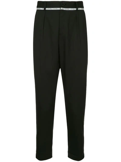 Yoshiokubo Cropped Tailored Trousers - Black