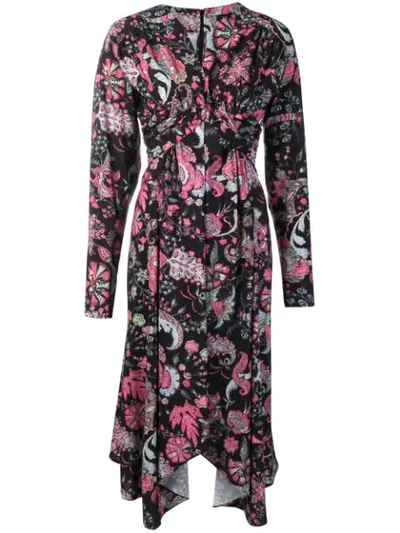 Isabel Marant Robe Printed Dress In Black