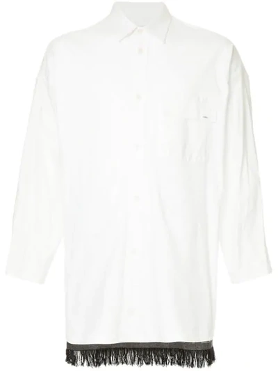 Yoshiokubo Fringe Tape Shirts In White