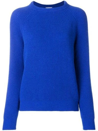 Forte Forte Crew Neck Knit Pullover In Blue