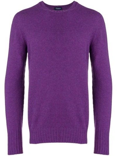 Drumohr Crew Neck Pullover - Purple In Purple