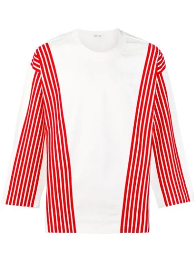 Dima Leu Striped Details Sweatshirt In White
