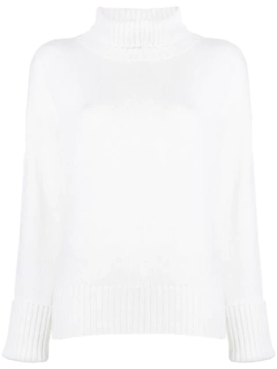 Lamberto Losani Turtleneck Sweater In White