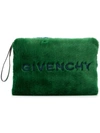 Givenchy Large Faux-fur Clutch - Blue