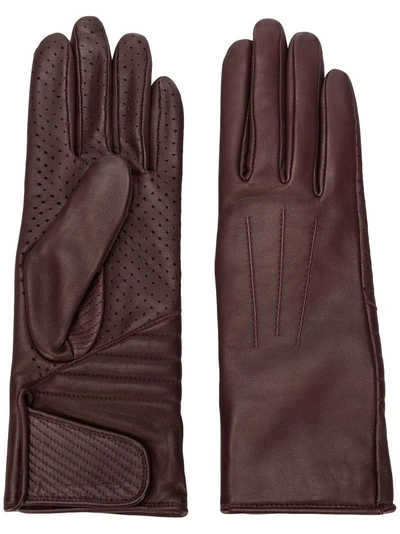 Isabel Marant Rocker Leather Driving Gloves - Brown