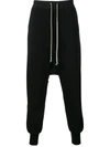 Rick Owens Drkshdw Dropped Crotch Track Pants - Black