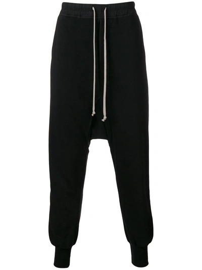 Rick Owens Drkshdw Dropped Crotch Track Pants - Black In Black