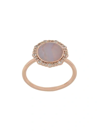 Astley Clarke Lace Agate Luna Ring In Metallic