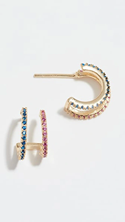 Shashi Jamie Hoop Earrings In Yellow Gold