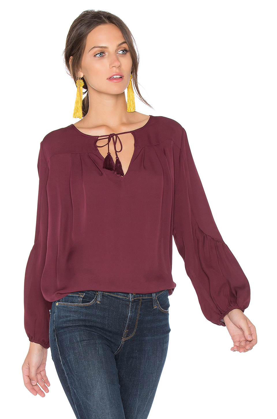 Joie Ezbeth Silk Blouse In Raisin | ModeSens