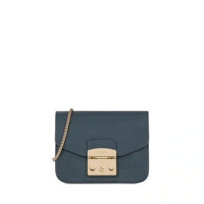 Furla Metropolis Mini Crossbody Ardesia E In Grey